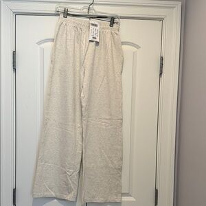Brandy Melville Light Gray Wide Leg Pants